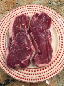 Raw Grassfed Strip Steaks
