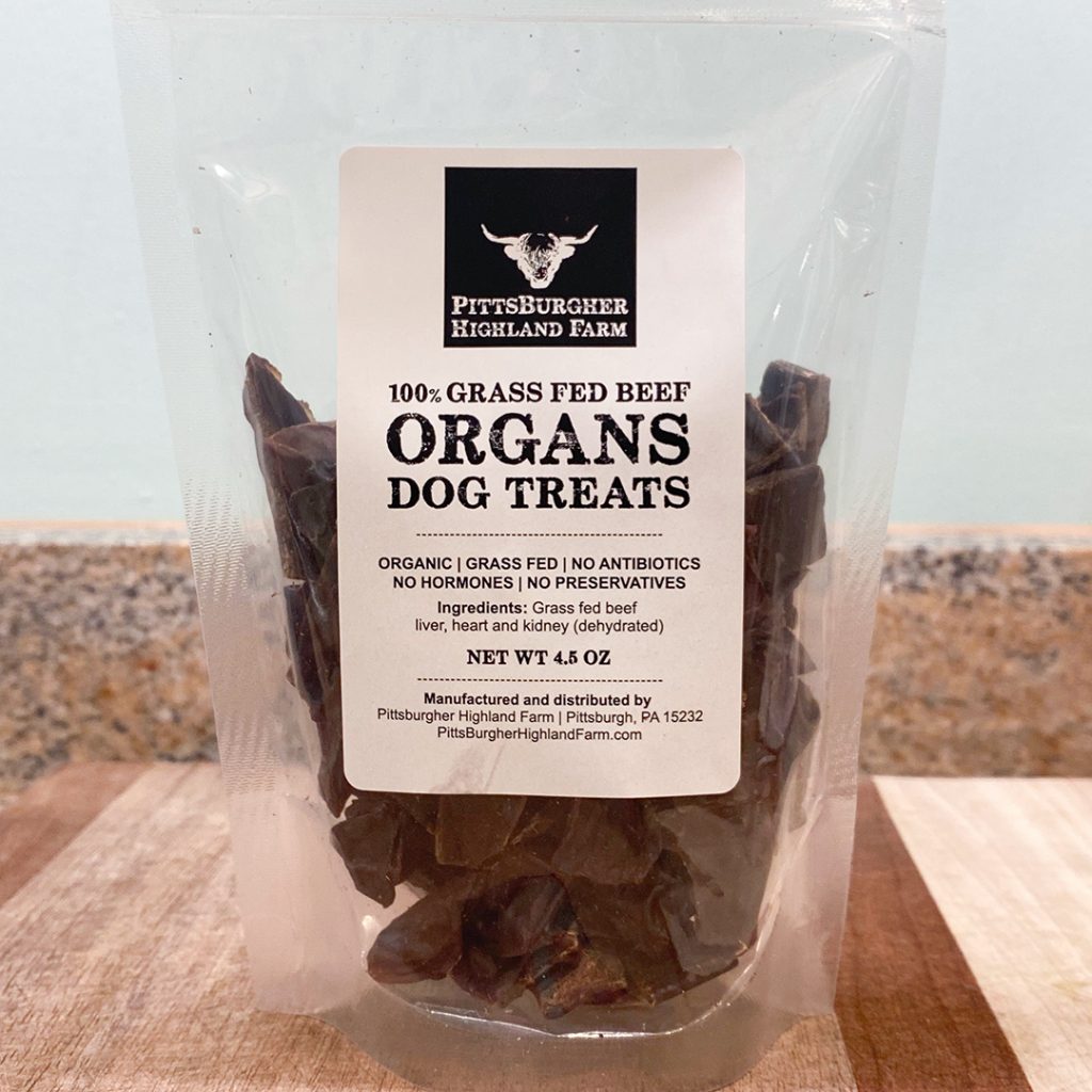 Grass Fed Beef Organs Dog Treats - Pittsburgher Highland Farm